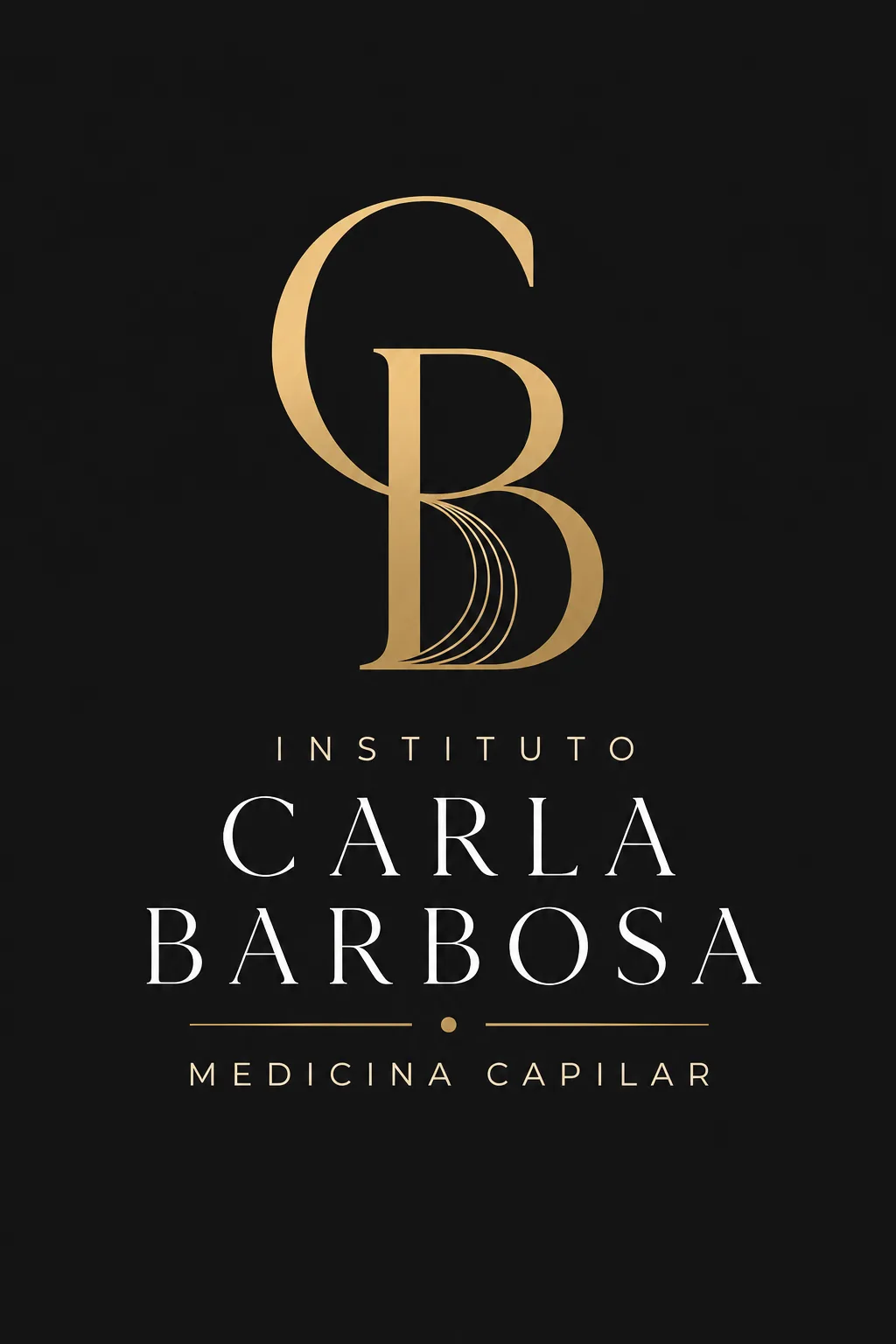Logo do Instituto Carla Barbosa em fundo escuro